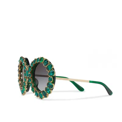 Dolce & Gabbana Crystal Sunglasses Women In Gold