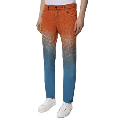 Dolce & Gabbana Multicolor Ombre Cotton Slim Fit Denim Jeans