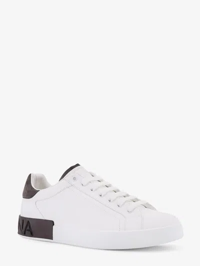 Dolce & Gabbana Sneakers From The Portofino Line In Calfskin In White