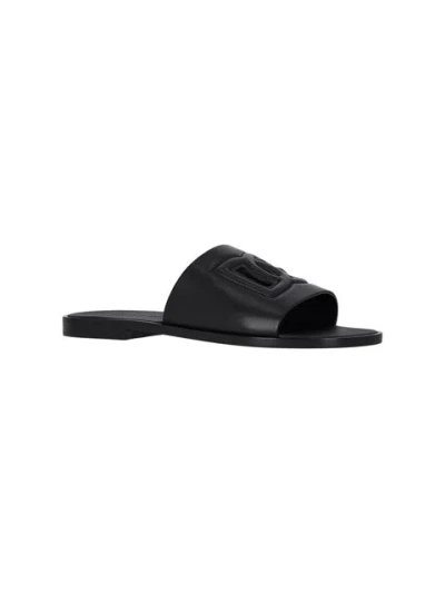 Dolce & Gabbana Sandal With Logo In Gray