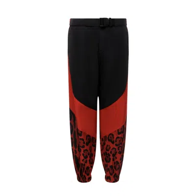 Dolce & Gabbana Jogging Pants With Animal Print In Black