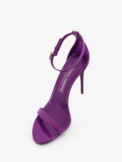 Dolce & Gabbana Keira Patent Leather Sandals In Multi