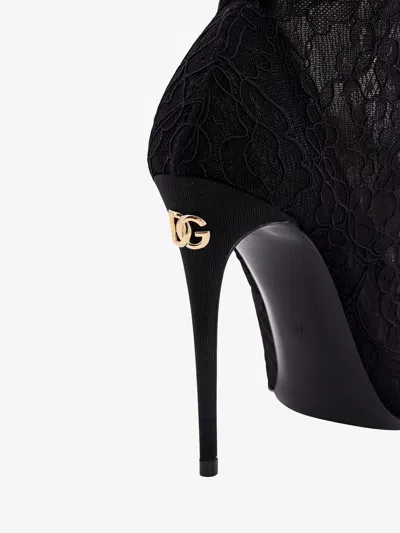 Dolce & Gabbana Lollo 105 Lace Ankle Boots In Multi