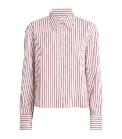 Vince Till Stripe Cropped Button-up Shirt
