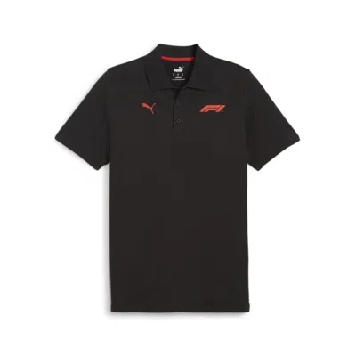 Puma 彪马 男装运动polo衫f1 Ess Logo Polo In Black