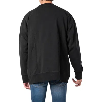 Dsquared2 Black Cotton Sweatshirt With Bold Logo Graphics In Black