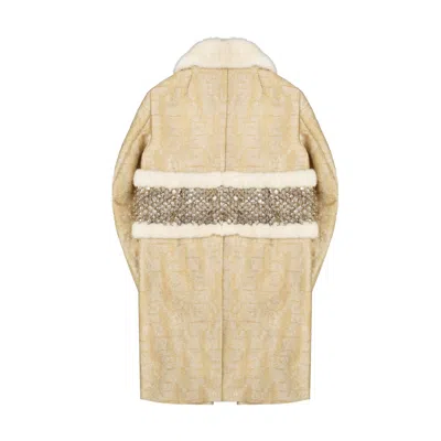 Dsquared2 Crystal Embellished Coat Women In Neutral