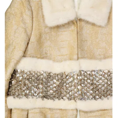Dsquared2 Crystal Embellished Coat Women In Neutral
