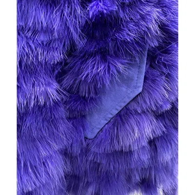Dsquared2 Feathers Bomber Jacket Women In Blue