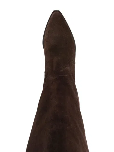 Isabel Marant Denvee Leather Boots In Brown