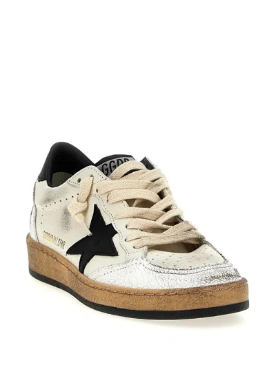 Golden Goose Ballstar Nappa Upper Leather Star And Heel Crack Toe And Spur In Brown
