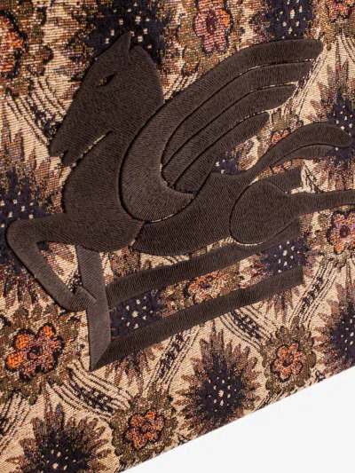 Etro Women Fabric Shopping Bag With Pegasus Embossed Maxi Embroidery