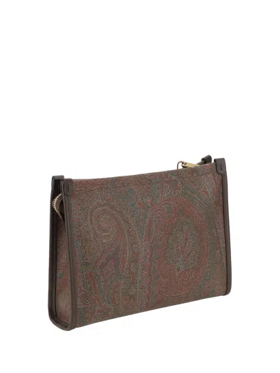 Etro Women Pouch Bag With Pegaso Detail