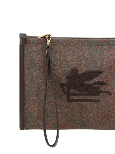 Etro Women Pouch Bag With Pegaso Detail