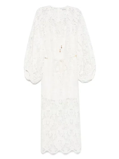 Zimmermann Womens Ivory Coco Lace Woven Midi Dress