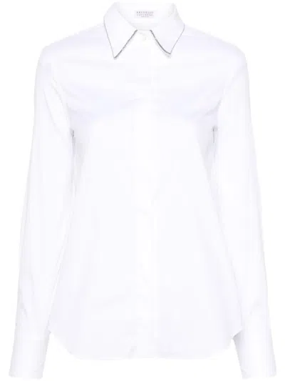 Brunello Cucinelli Cotton Shirt In White