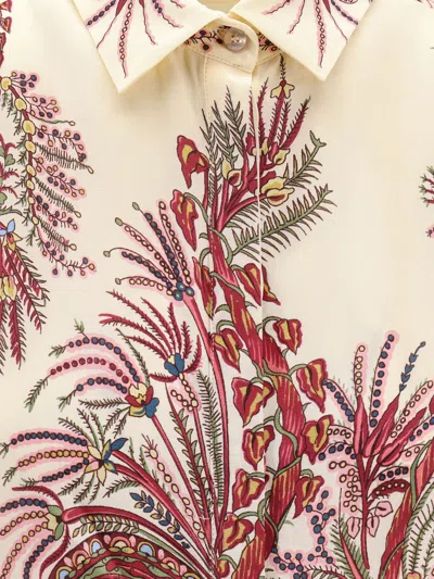 Etro Paisley Print Silk Shirt With Collared Neck In Multi
