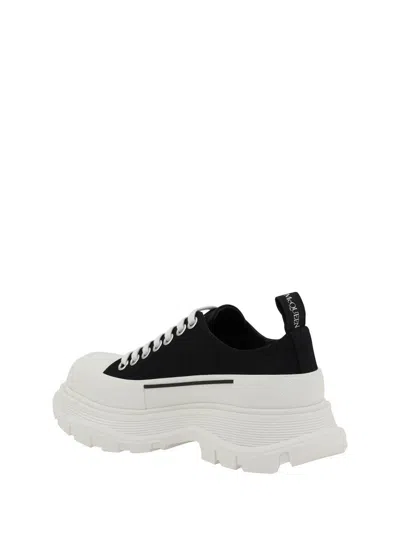 Alexander Mcqueen Black Canvas Tread Slick Sneakers In Multi