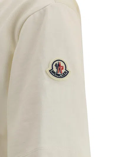 Moncler T-shirt With Side Slits In White