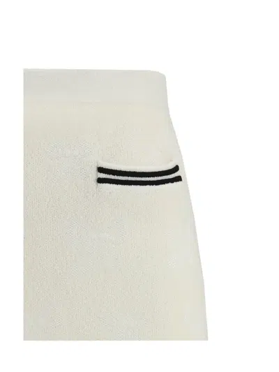 Self-portrait Self Portrait Women Ivory Bow Jacquard Knit Mini Skirt In White
