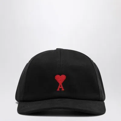 Ami Alexandre Mattiussi Ami Paris Black Baseball Cap With Logo
