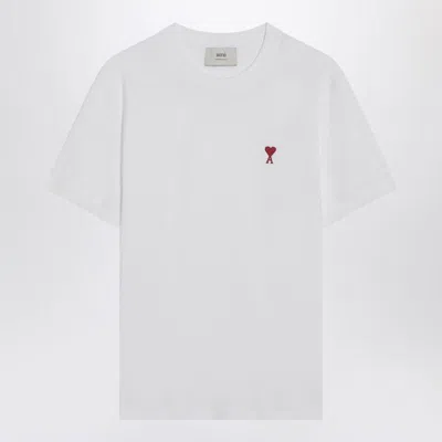 Ami Alexandre Mattiussi Ami Paris Ami Paris De Coeur Cotton T-shirt In White