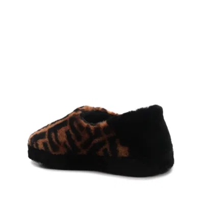 Fendi Fur Slippers Men In Animal Print