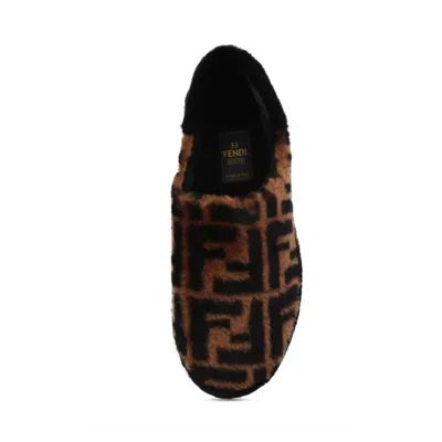 Fendi Fur Slippers Men In Animal Print