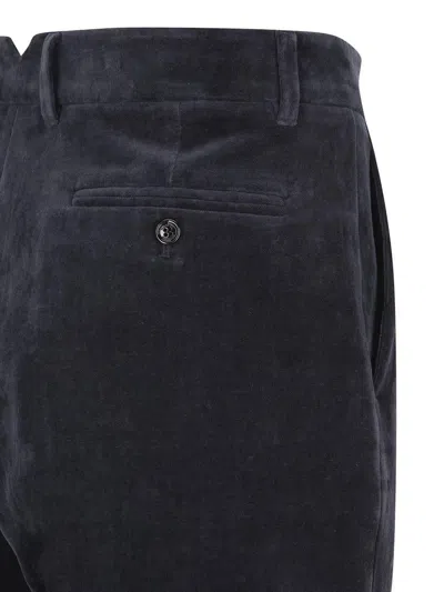 Valentino Garavani Cotton And Linen Blend Trousers In Black