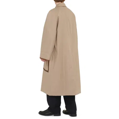 Fendi Logo Monogram Reversible Trench Coat In Brown