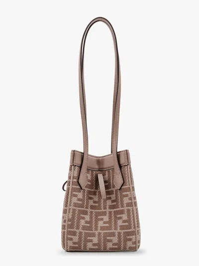 Fendi Women Origami Mini Leather And Denim-effect Ff Jacquard Transformable Mini-bag