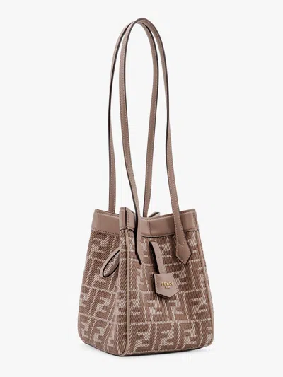 Fendi Women Origami Mini Leather And Denim-effect Ff Jacquard Transformable Mini-bag