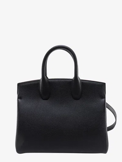 Ferragamo Women Textured Leather The Studio Handbag With Iconic Gancini Closure