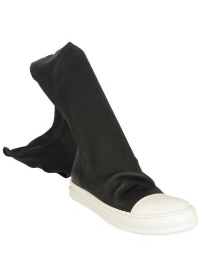 Shop Rick Owens High Leather Boots In Black