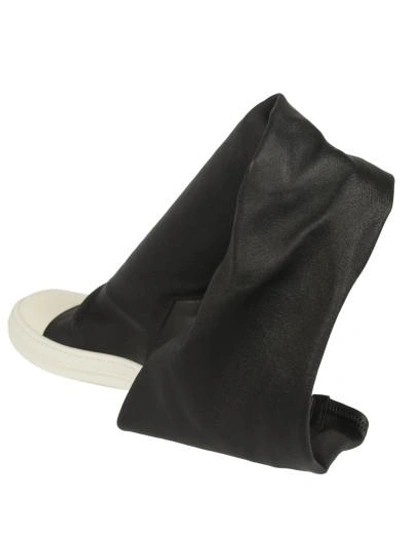 Shop Rick Owens High Leather Boots In Black