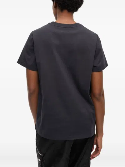 Ganni Crew-neck Cotton T-shirt With Banana Print In Black