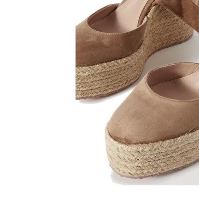 Gianvito Rossi Suede Wedge Espadrilles Women In Brown