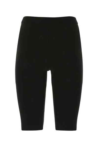 Prada Black Viscose Blend Leggings In Black
