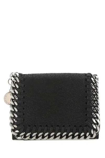 Stella Mccartney Black Shaggy Deer Wallet In Black