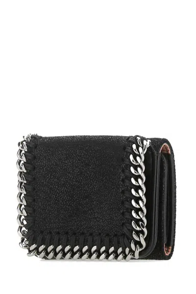 Stella Mccartney Black Shaggy Deer Wallet In Black