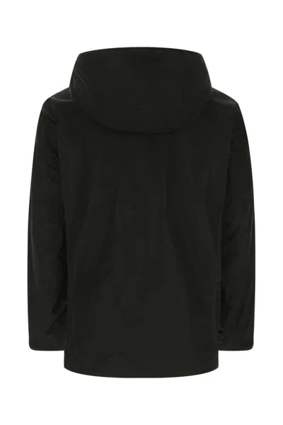 Burberry Blue Polyester Windbreaker In Black