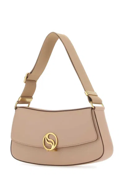 Stella Mccartney Curved Silhouette Matte Shoulder Bag In Pink