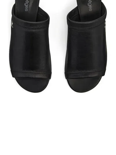 Courrèges Black Leather Heels In Black