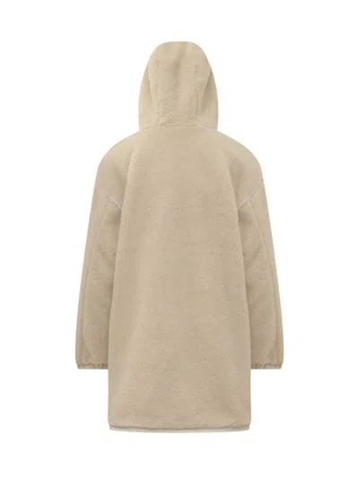 Woolrich Reversible Teddy Parka In Brown