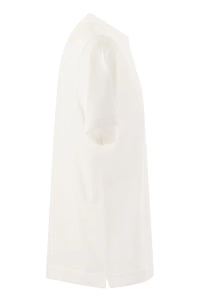 Fedeli White Cotton T-shirt In Neutral