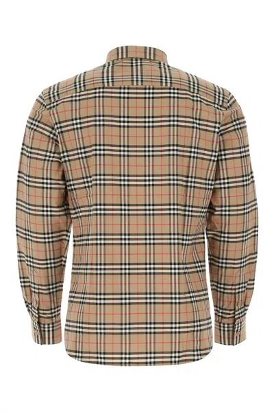 Burberry Simson Vintage Check-pattern Cotton Shirt In Brown