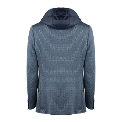 Etro Blue Blazer With Removable Bib In Blue