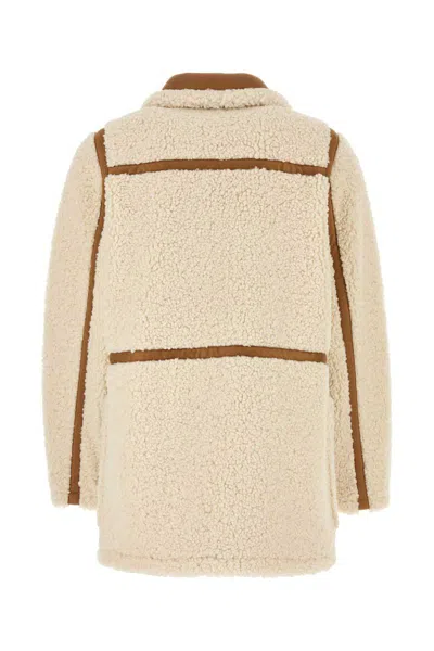 Stand Studio Chloe Ecru Double-breasted Jacket In Neutral
