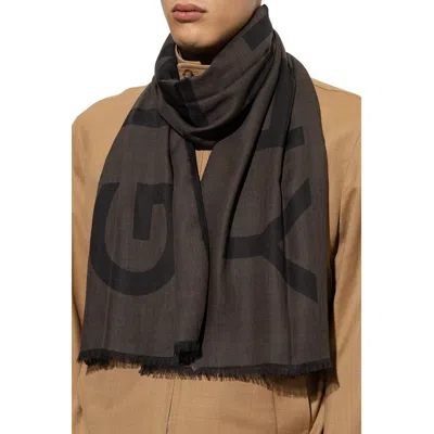 Givenchy Logo Scarf Men In Black