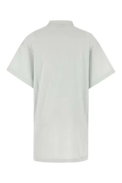 Balenciaga Women Chalk Coton Oversize Shirt In White
